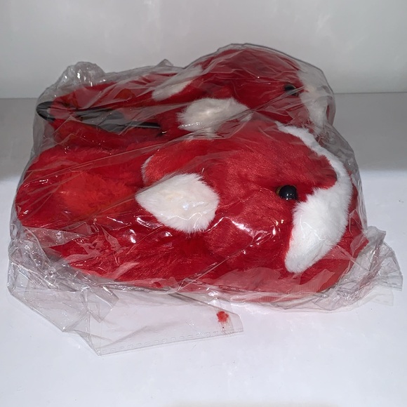 RED RABBIT SLIPPERS - Picture 2 of 4